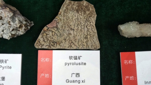 展出的岩石标本